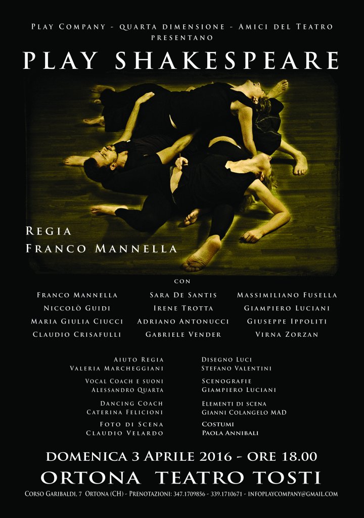 Locandina Play Shakespeare ORTONA2016